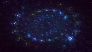 3B soyut yuvarlak ışık arkaplanı oluşturma