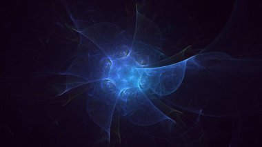 3B soyut renkli fraktal ışık arkaplanı oluşturma