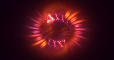 3B soyut yuvarlak ışık arkaplanı oluşturma