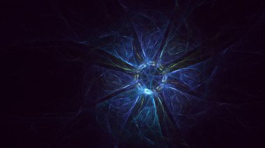 3B soyut renkli fraktal ışık arkaplanı oluşturma