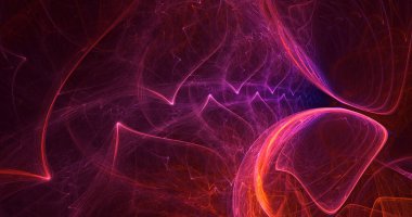 3B soyut renkli fraktal ışık arkaplanı oluşturma