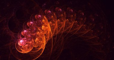 3B soyut renkli fraktal ışık arkaplanı oluşturma