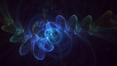 3B soyut renkli fraktal ışık arkaplanı oluşturma