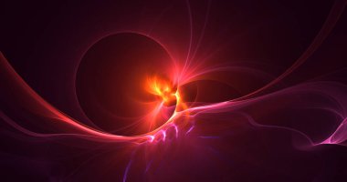 3B soyut renkli fraktal ışık arkaplanı oluşturma