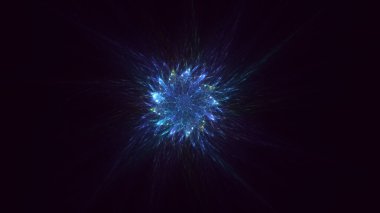 3B soyut renkli fraktal ışık arkaplanı oluşturma