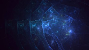 3B soyut renkli fraktal ışık arkaplanı oluşturma