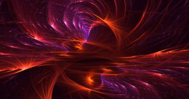 3B soyut renkli fraktal ışık arkaplanı oluşturma