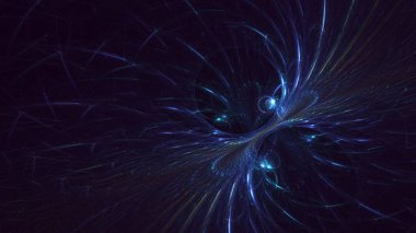 3B soyut renkli fraktal ışık arkaplanı oluşturma