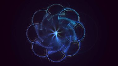 3B soyut yuvarlak ışık arkaplanı oluşturma