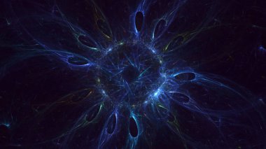 3B soyut yuvarlak ışık arkaplanı oluşturma