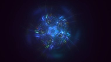 3B soyut renkli fraktal ışık arkaplanı oluşturma