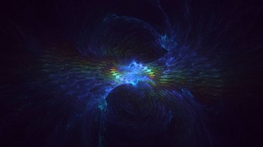 3B soyut renkli fraktal ışık arkaplanı oluşturma