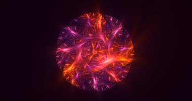 3B soyut renkli fraktal ışık arkaplanı oluşturma