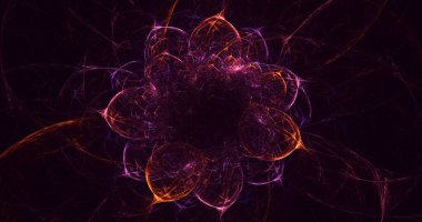 3B soyut renkli fraktal ışık arkaplanı oluşturma