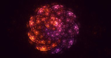 3B soyut renkli fraktal ışık arkaplanı oluşturma