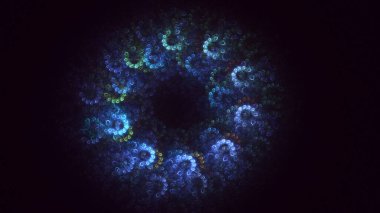 3B soyut renkli fraktal ışık arkaplanı oluşturma