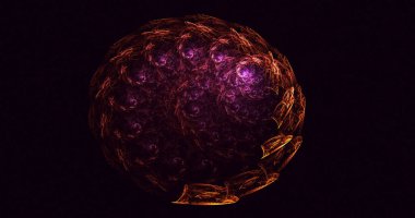 Soyut çok renkli fraktal ışık arkaplanı 3B görüntüleme