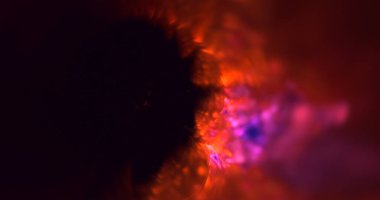 Soyut çok renkli fraktal ışık arkaplanı 3B görüntüleme