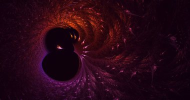 Soyut çok renkli fraktal ışık arkaplanı 3B görüntüleme