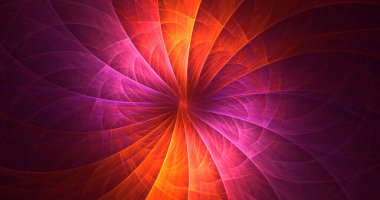 Soyut çok renkli fraktal ışık arkaplanı 3B görüntüleme