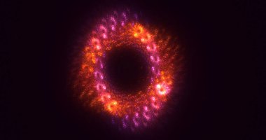 Soyut çok renkli fraktal ışık arkaplanı 3B görüntüleme