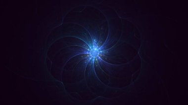 Soyut çok renkli fraktal ışık arkaplanı 3B görüntüleme