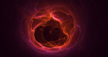 Soyut çok renkli fraktal ışık arkaplanı 3B görüntüleme