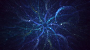 3B soyut yuvarlak ışık arkaplanı oluşturma