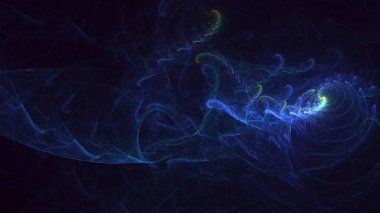 Soyut çok renkli fraktal ışık arkaplanı 3B görüntüleme