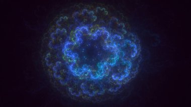 Soyut çok renkli fraktal ışık arkaplanı 3B görüntüleme