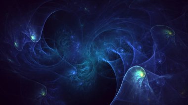 Soyut çok renkli fraktal ışık arkaplanı 3B görüntüleme