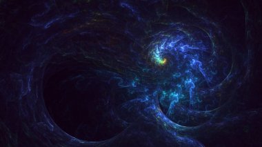 Soyut çok renkli fraktal ışık arkaplanı 3B görüntüleme