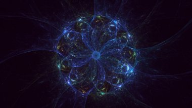 3B soyut yuvarlak ışık arkaplanı oluşturma