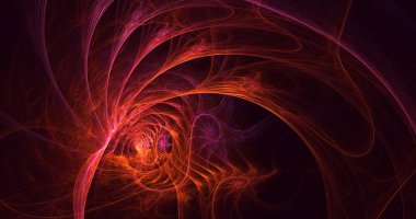 Soyut çok renkli fraktal ışık arkaplanı 3B görüntüleme