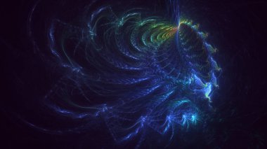 3B soyut renkli fraktal ışık arkaplanı oluşturma