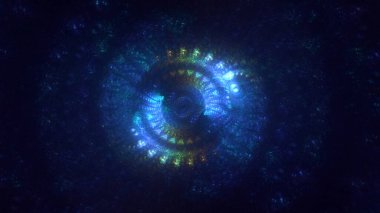 3B soyut yuvarlak ışık arkaplanı oluşturma