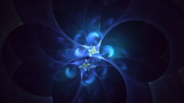 3B soyut renkli fraktal ışık arkaplanı oluşturma