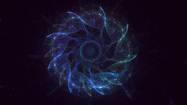 3B soyut yuvarlak ışık arkaplanı oluşturma