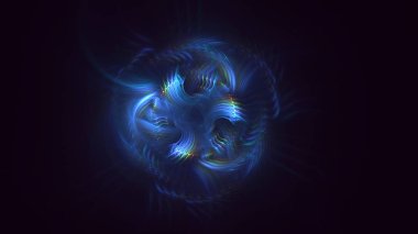 3B soyut renkli fraktal ışık arkaplanı oluşturma