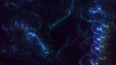 Soyut çok renkli fraktal ışık arkaplanı 3B görüntüleme