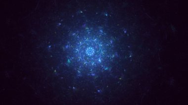 3B soyut renkli fraktal ışık arkaplanı oluşturma