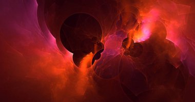 3B soyut renkli fraktal ışık arkaplanı oluşturma