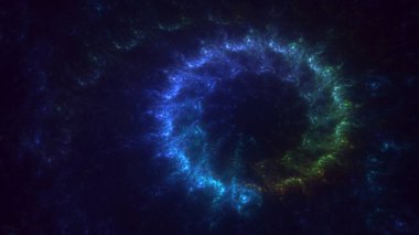 3B soyut renkli fraktal ışık arkaplanı oluşturma