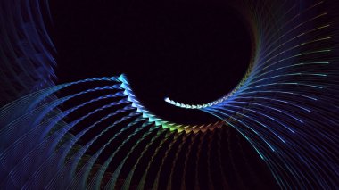 3B soyut renkli fraktal ışık arkaplanı oluşturma