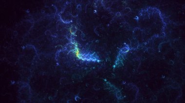 3B soyut renkli fraktal ışık arkaplanı oluşturma