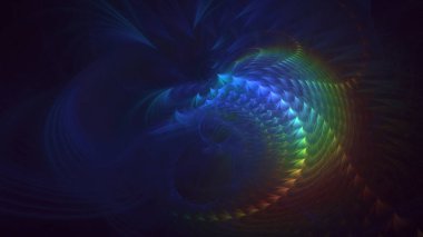 3B soyut renkli fraktal ışık arkaplanı oluşturma