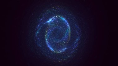 3B soyut renkli fraktal ışık arkaplanı oluşturma