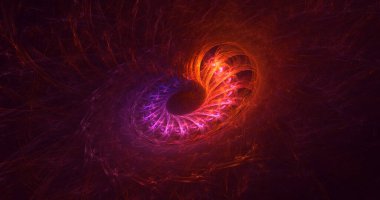 3B soyut renkli fraktal ışık arkaplanı oluşturma