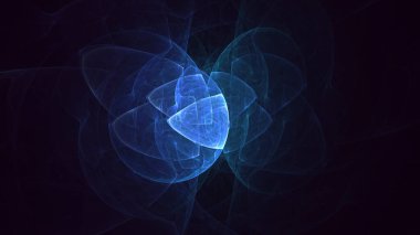 Soyut çok renkli fraktal ışık arkaplanı 3B görüntüleme