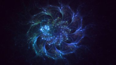 Soyut çok renkli fraktal ışık arkaplanı 3B görüntüleme